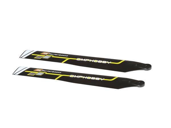 OMPHOBBY M1 EVO Main Blade 125-(hard)-Racing Yellow # OSHM1209Y