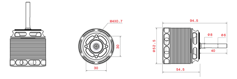 Combove TYPE III 4225‑570KV Brushless Motor – Ideal for 12S 700 Ultra Light (Goblin IL Piuma, Tron Dnamic...)