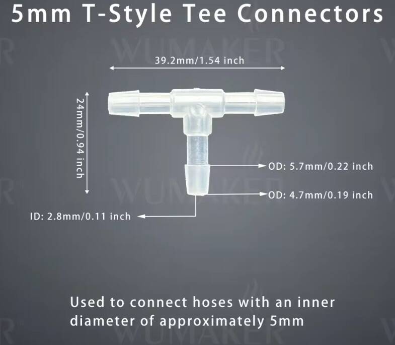 T-Style Tee Connectors ø 5mm