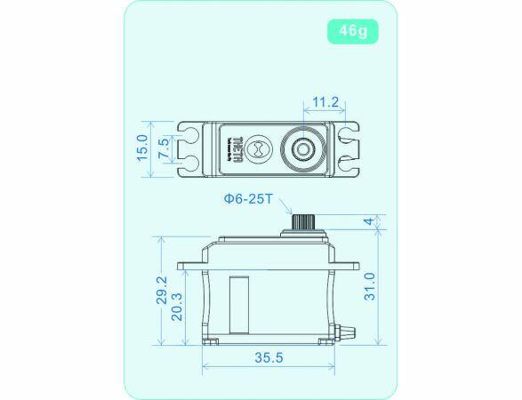 THETA SABRE-C1 Brushless HV Servo with NFC - Mini / 35mm swashplate 500/600 size