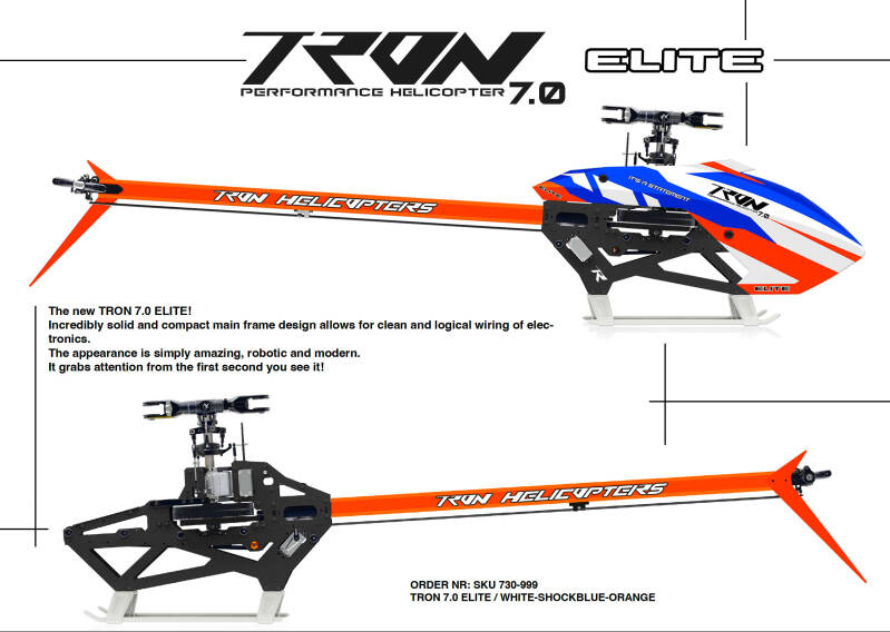 Tron 7.0 Elite White-Shockblue-Orange TR730-999