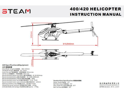 Steam AK420 kit + main 420mm and tail blades