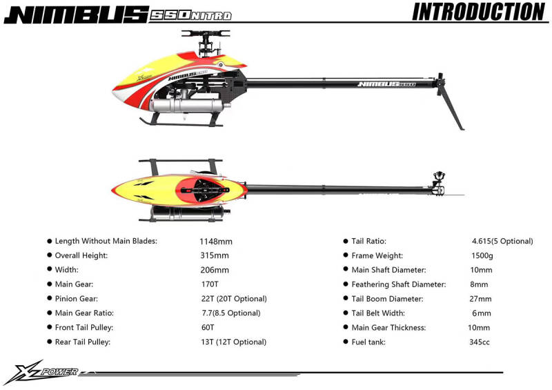 XL Power Nimbus 550 V2 nitro kit XL55NK01