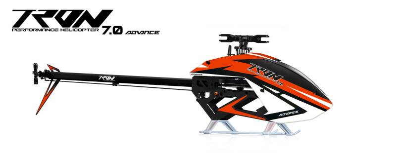 Tron 7.0 ADVANCE Helicopter kit neon orange white