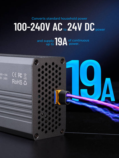 ToolkitRC ADP450 – 24 V / 19 A (450 W) High-Efficiency Smart Power Supply