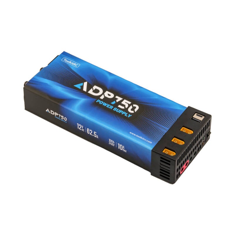ToolkitRC ADP750 – 12 V/62 A (750 W) High-Power Supply for RC Charging Stations