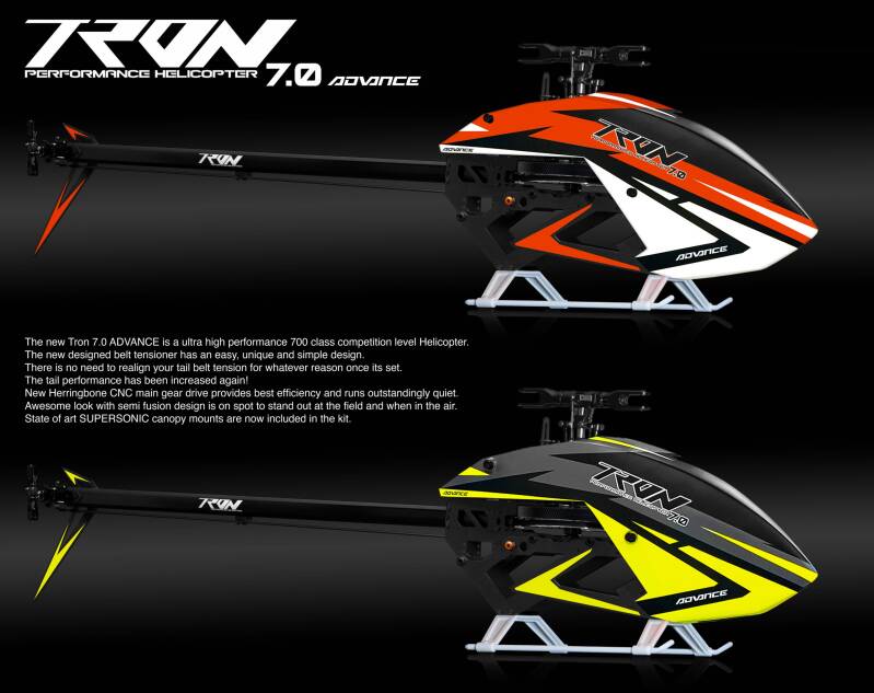 Tron 7.0 ADVANCE Helicopter kit Yellow