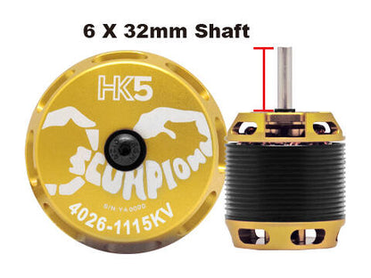 Scorpion HK5-4026-1115kv Motor 6mm shaft - helicopter 550/600 class brushless motor