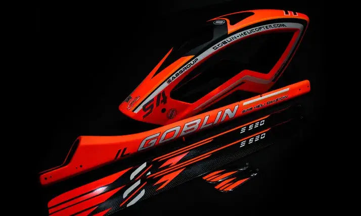 SAB ILGoblin PRO 520 Orange (SG525) with Main and Tail Blades 6S Electric RC Helicopter Kit