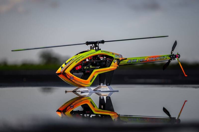 SAB ilGoblin PRO 420 Yellow 420mm (SG427) with Main & Tail Blades - 6S High Performance 3D Heli