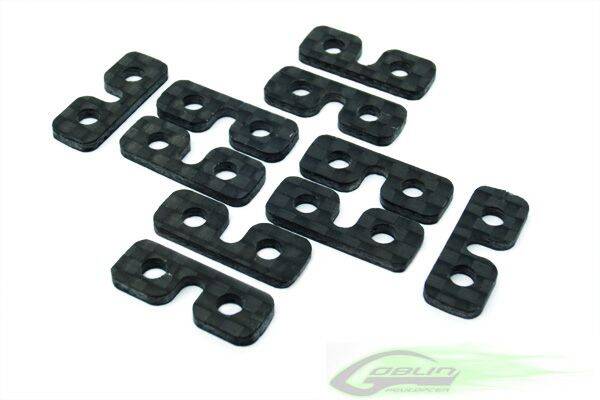 Carbon Fiber SERVO SPACER (10pcs) - Goblin 500/570/630/700/770 IL700 IL520 IL Piuma