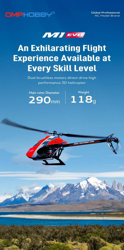 OMPHOBBY OMP Heli M1 EVO orange with Transmitter # OSHM0036