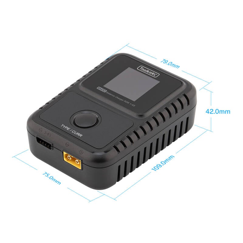 ToolkitRC M450 – 1-4S / 5A / 50W Compact AC Smart Charger
