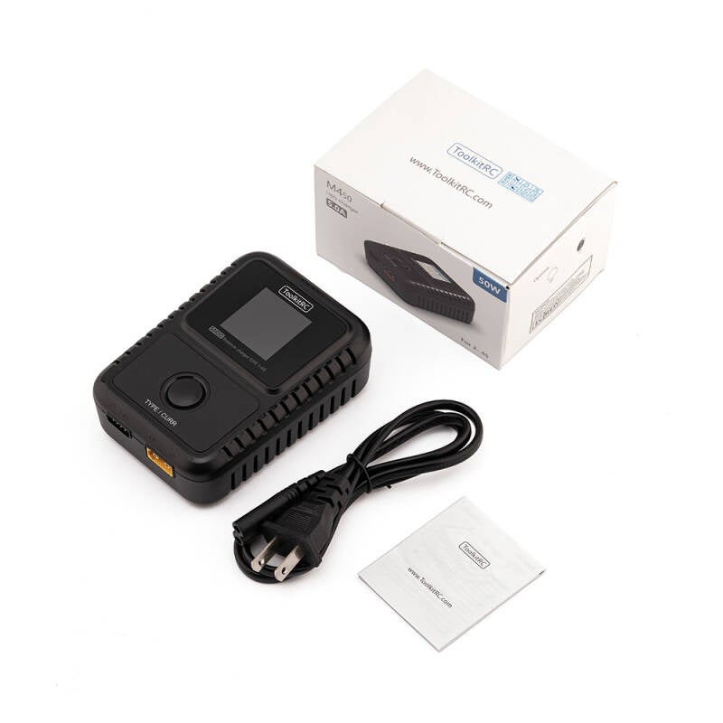 ToolkitRC M450 – 1-4S / 5A / 50W Compact AC Smart Charger