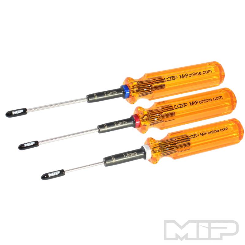 MIP Hex Driver Wrench Set Gen 2, Metric (3), 1.5mm, 2.0mm, & 2.5mm #9602 -