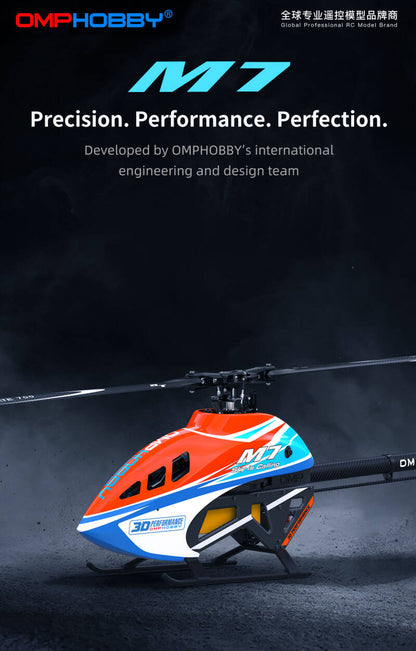 OMPHOBBY OMP Heli M7 KIT with RT Rotorblade — Orange