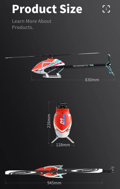 OMPHOBBY OMP Heli M4 MAX KIT Orange 420 Helicopter