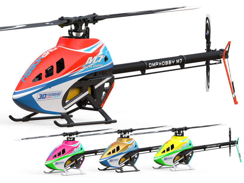 OMPHOBBY OMP Heli M7 KIT with RT Rotorblade — Pink