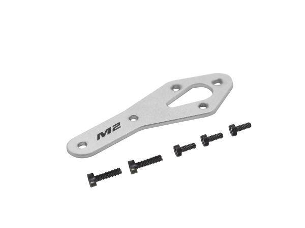 OMPHOBBY M2 EVO Tail Motor Reinforcement Plate set-Silver # OSHM2318W