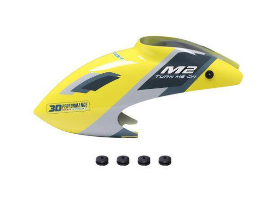 OMPHOBBY M2 EVO Canopy set-Racing Yellow # OSHM2323Y