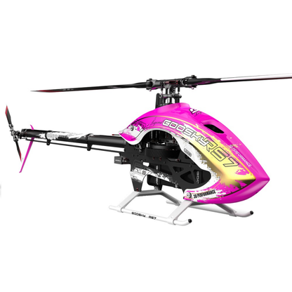 Goosky RS7 ULTRA Helicopter Kit with Azure 700/105 Blades - Pink