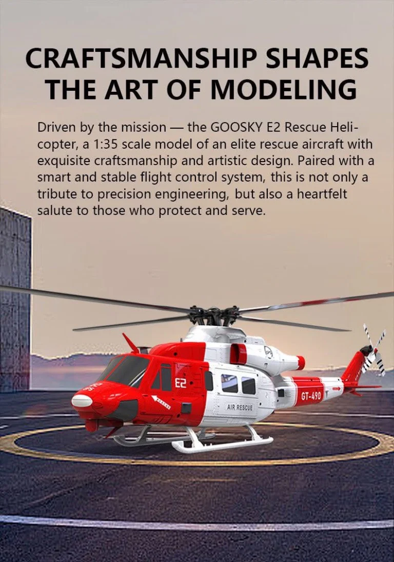 Goosky E2 UH-1Y Rescue - GPS Version Scale Model Blue and white - RTF MODE 2BAF050018