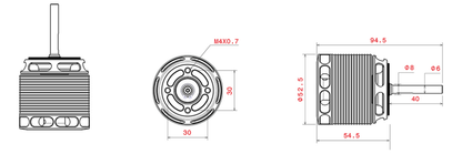 Combove TYPE III 4225‑570KV Brushless Motor – Ideal for 12S 700 Ultra Light (Goblin IL Piuma, Tron Dnamic...)