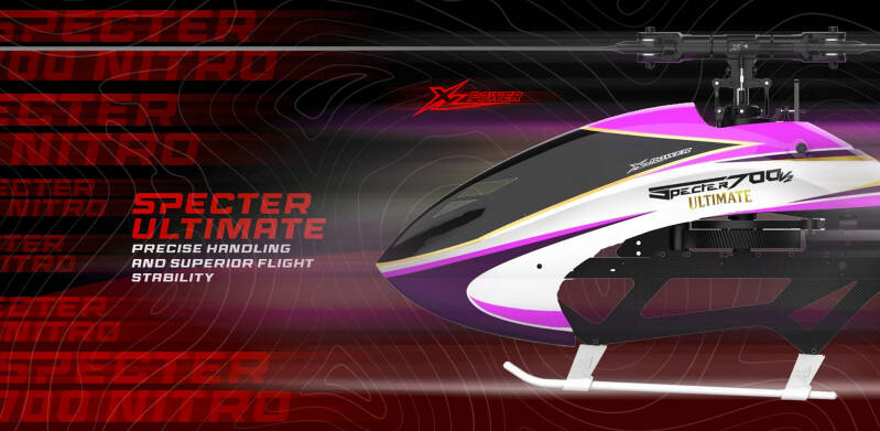 XLPower Specter 700V2 Ultimate KIT Helicopter (red/blue ultimate canopy)