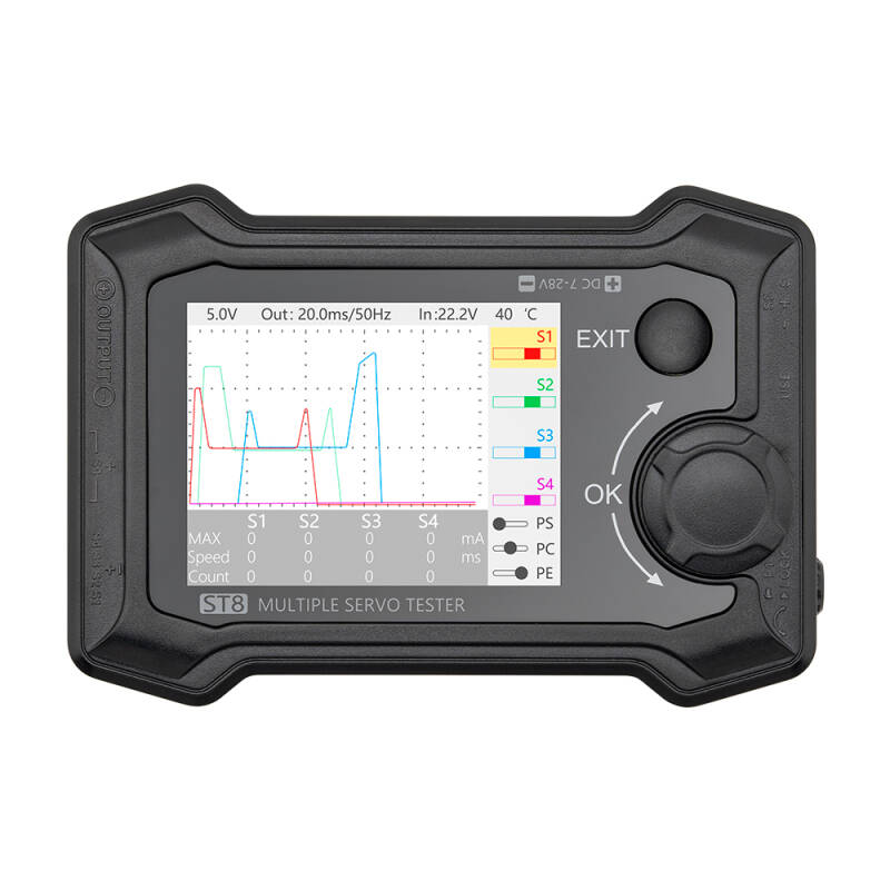 ToolkitRC ST8 Professional Servo Tester – 8CH Multi-Signal Analyzer (PWM/PPM/SBUS)