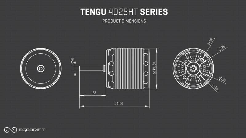 EGODRIFT Tengu 4025HT / 1190kV (6S) Helicopter 550/600 class brushless motor