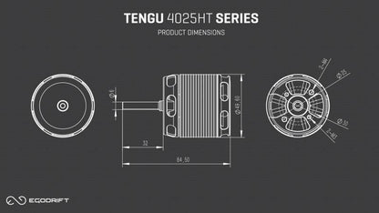 EGODRIFT Tengu 4025HT / 1190kV (6S) Helicopter 550/600 class brushless motor