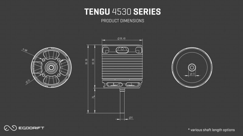 EGODRIFT Tengu 4530HT / 525kV (12-14S) Helicopter 700/800 class brushless motor — 35mm