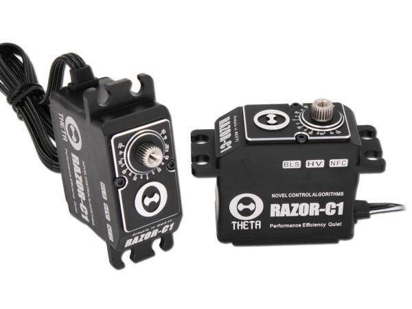 THETA RAZOR-C1B NFC HV Standard Brushless Servo - swashplate 550/800 heli size (black color)