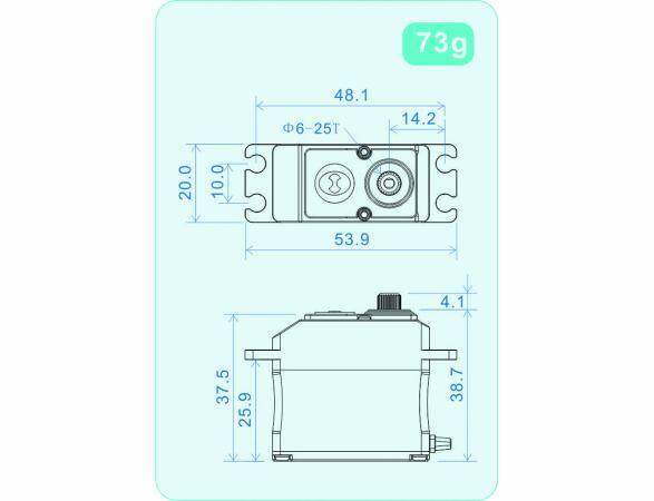 THETA RAZOR-T1 NFC HV Standard Brushless Tail Servo 550-800 size