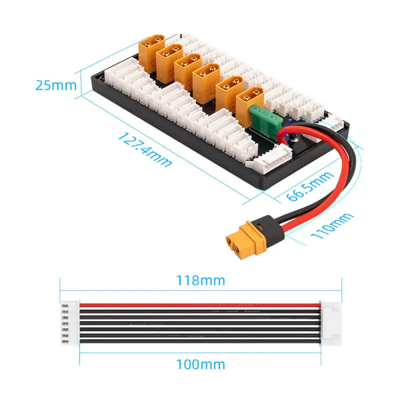 ToolkitRC Multi 2S–6S LiPo Parallel Balanced Adaptor Board (XT60)