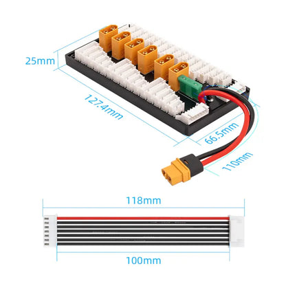 ToolkitRC Multi 2S–6S LiPo Parallel Balanced Adaptor Board (XT60)