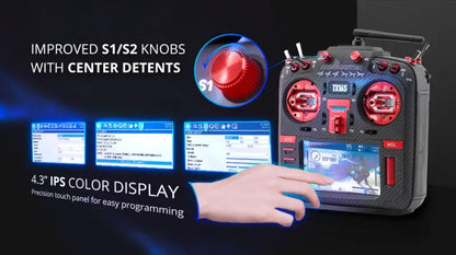 TX16S Mark II Max Radio Controller (M2 switchable to M1) AG01 + Carbon + Red + Elrs + LBT